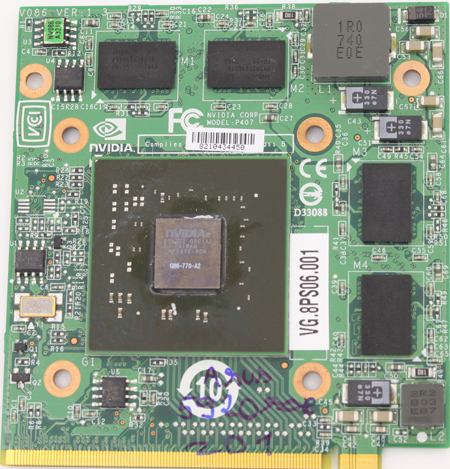 Carte graphique PCI compatible de PC Portable Nvidia GeForce 8600M